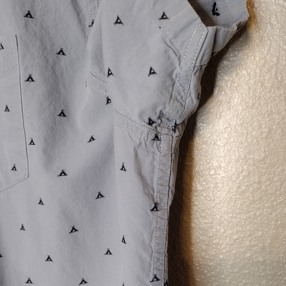 The North Face Blue Patterned Short Sleeve Button Down Shirt Sz XXL - Picture 8 of 13